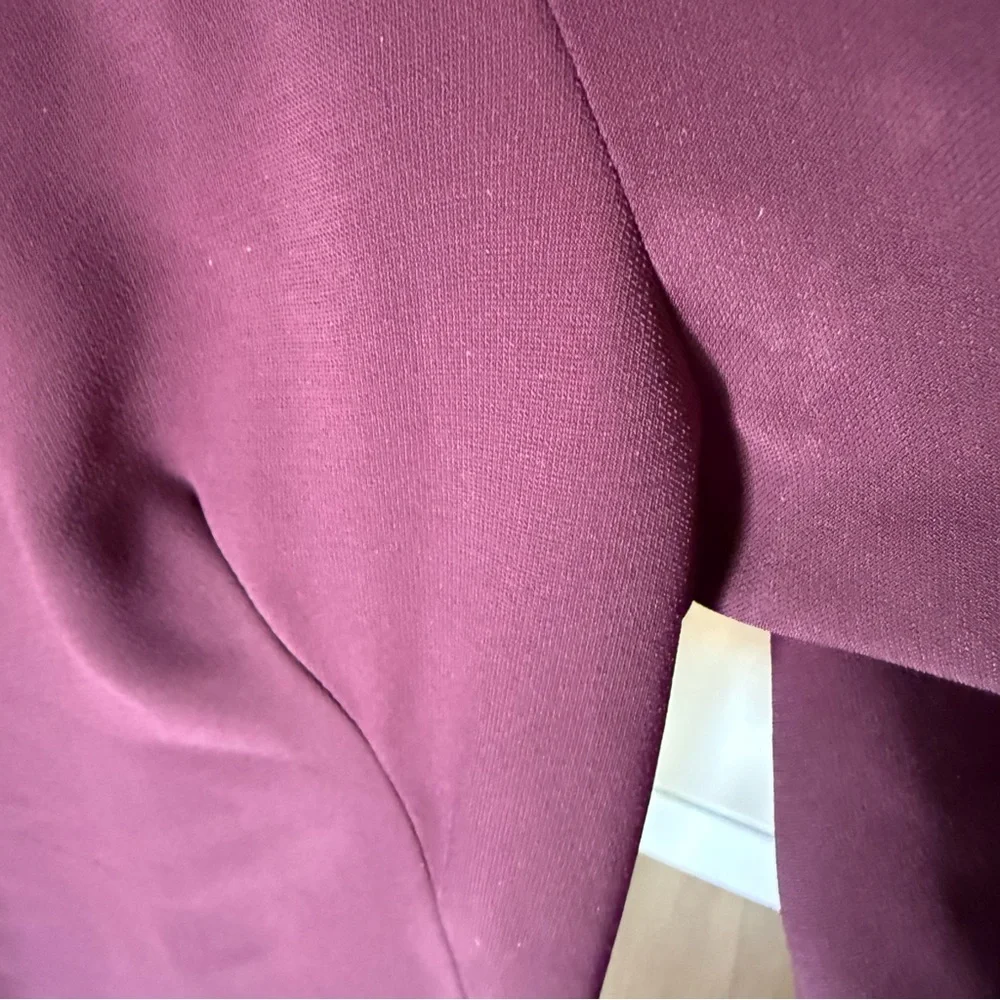 Amanda Uprichard Kenmare Long Sleeve Mini Shift Dress in Purple Plum Size Large - Picture 11 of 11